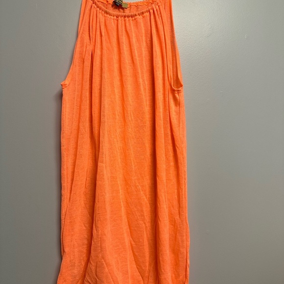 Vibrant Orange Swim Coverup for Effortless Beach Style - Picture 1 of 3
